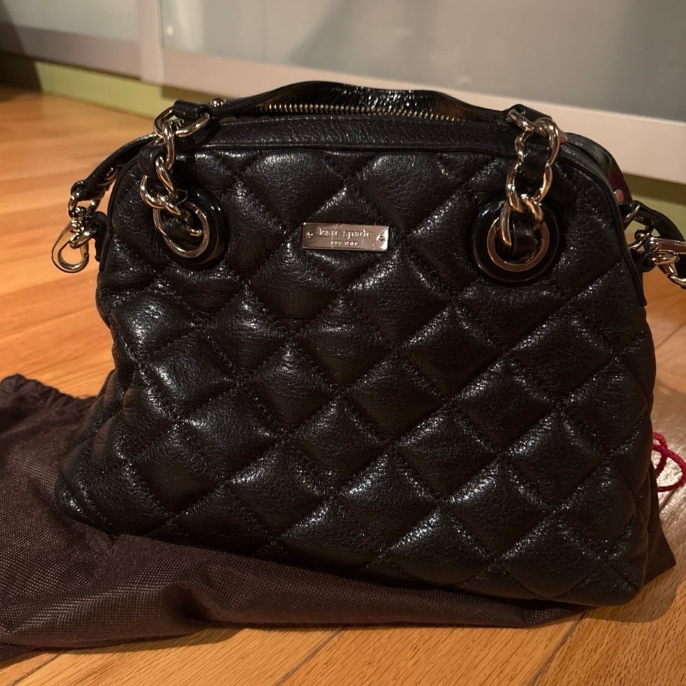 Kate Spade Black Quilted Shoulder Bag